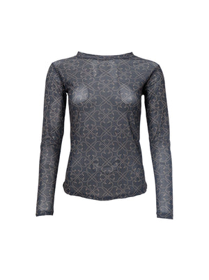 BCANNIE mesh blouse - Black Deco