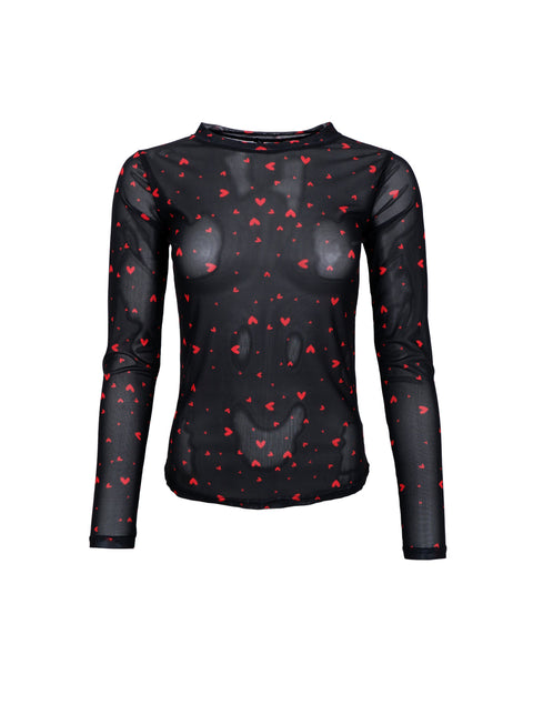 Black Colour - Bcannie Mesh Blouse 3846 - Shirts - Powder Dot