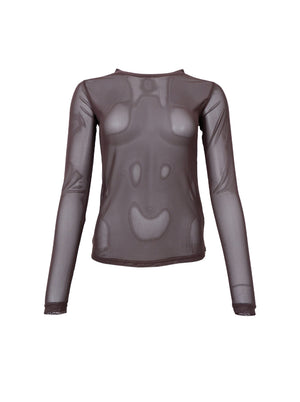 BCANNIE mesh blouse - Coffee