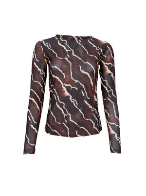 BCANNIE mesh blouse - Mocca Marble