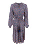 BCLUNA Rose boho short dress - Poetic Blue - Black Colour