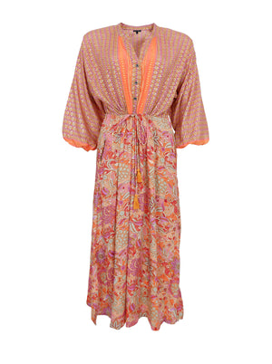 BCLUNA raglan dress - Pacifique Orange Mix