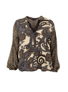 BCLUNA blouse - Grey Multi - Black Colour