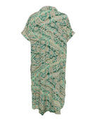 BCLUNA s/s kaftan tunic - Floral Green - Black Colour