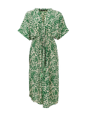 BCLUNA kaftan tie dress - Green Leo