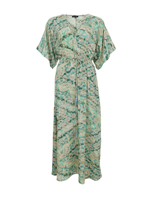 BCLUNA long V-neck dress - Floral Green