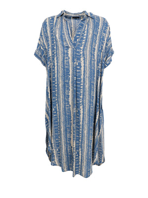 BCSTELLA s/s kaftan tunic dress - Balance Blue