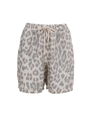 BCMELINA linen shorts - Natural Leo