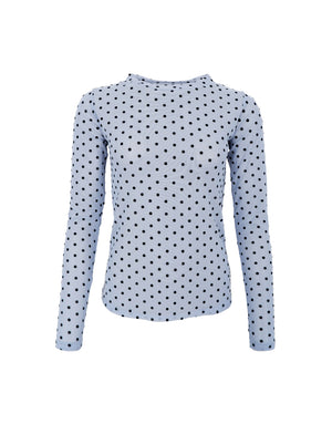 BCJENNIE dotted mesh blouse - Jeans Blue