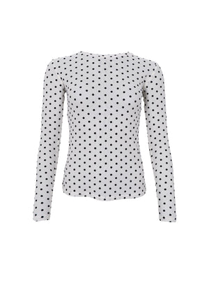 BCJENNIE dotted mesh blouse - Off White
