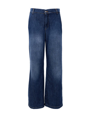 BCNETTIE box jeans - Dark Blue Wash