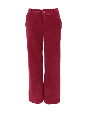 BCCORA corduroy box pant - Wine