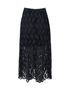 BCFREYA cut out lace skirt - Black - Black Colour