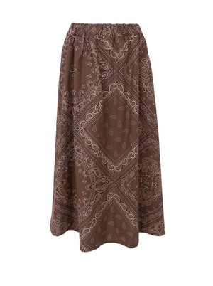 BCABBIE Skirt - Coffee Paisley