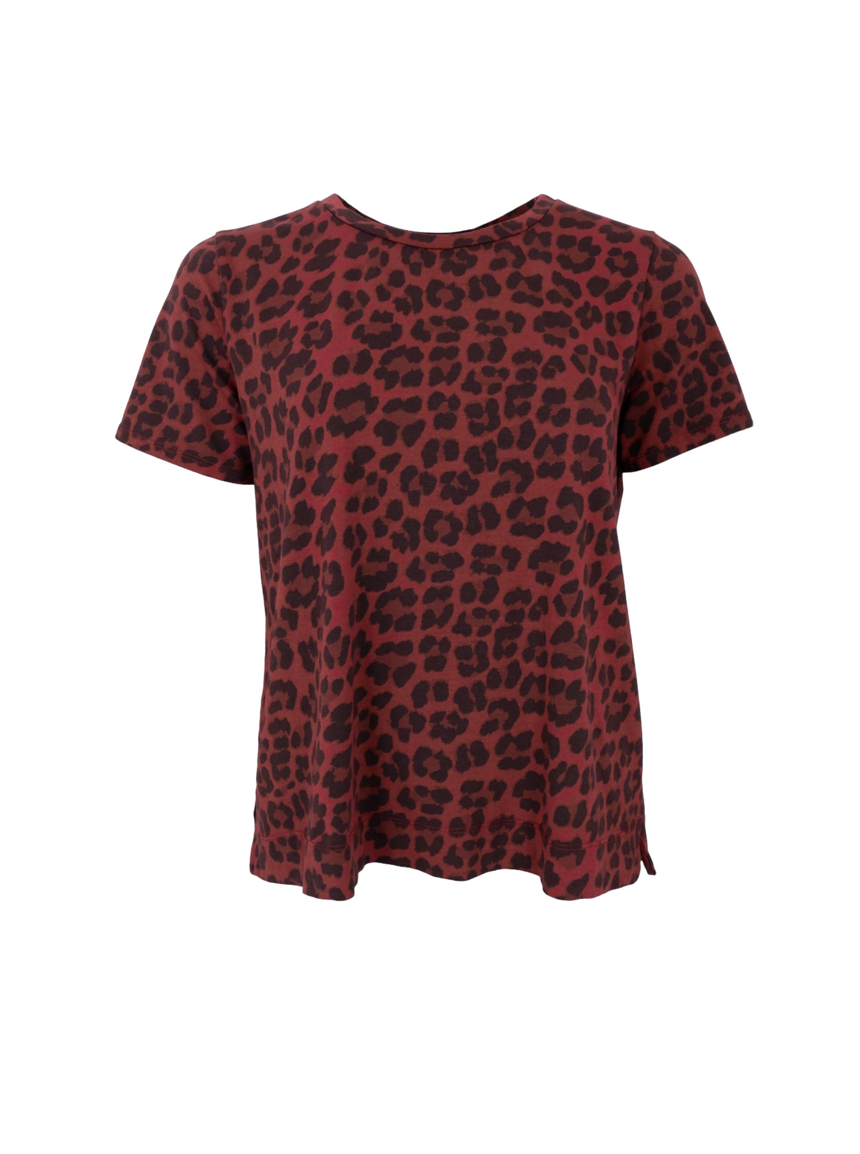 BCZELDA s/s leo t-shirt - Wine Leopard - Black Colour