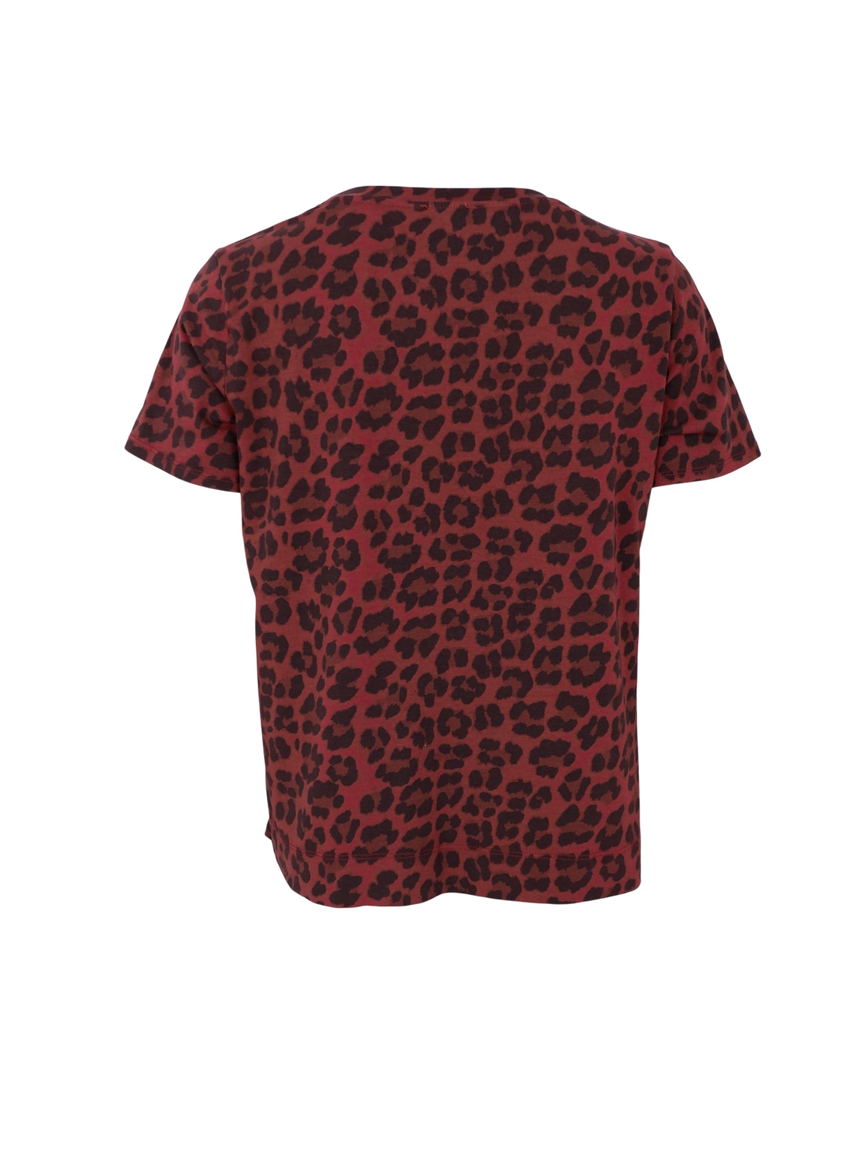 BCZELDA s/s leo t-shirt - Wine Leopard - Black Colour