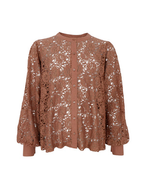 BCMARIE lace shirt - Frappe - Black Colour