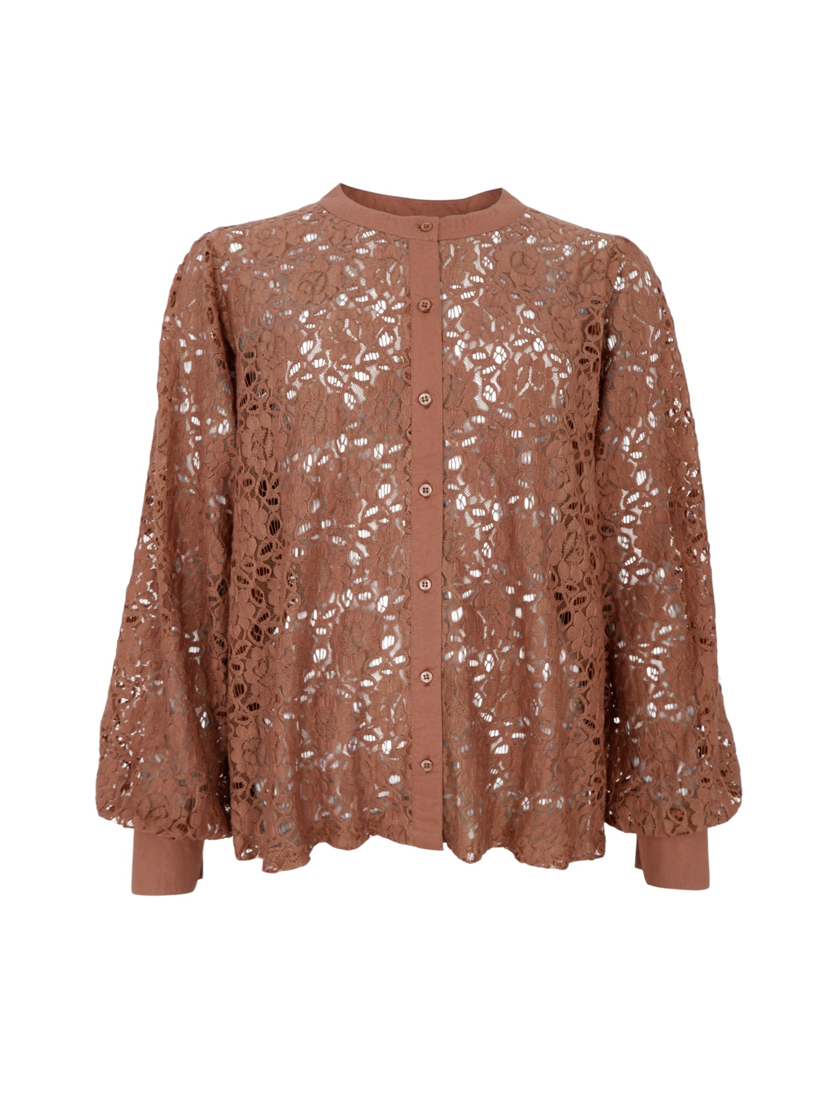 BCMARIE lace shirt - Frappe - Black Colour