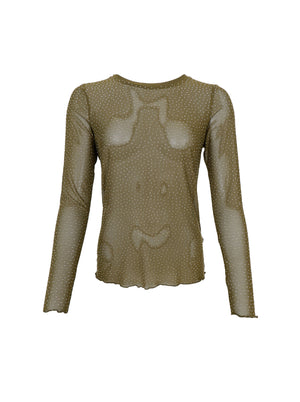 BCALEXIS blouse w/stones - Hunter Green