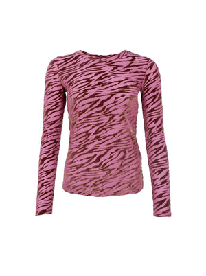BCZENIA mesh blouse - Berry Rose