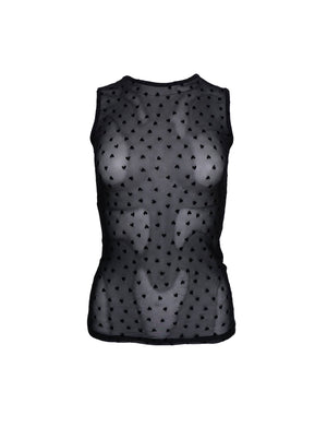 BCISOLE love mesh tanktop - Black Heart