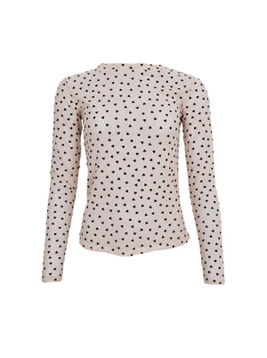 BCISOLE love mesh blouse - Nude Heart