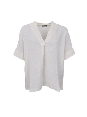 BCMELINA SS linen blouse - Vanilla