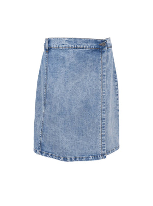 BCRUSSEL short wrap skirt - Lt. Denim
