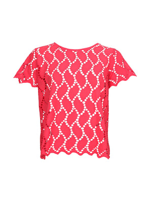BCFREYA SS tee blouse - Red
