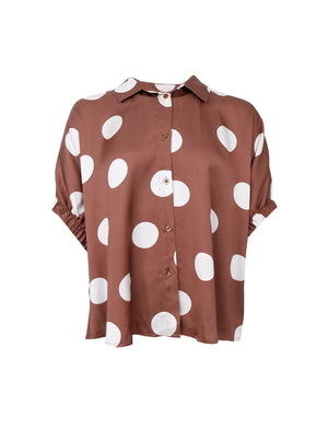 BCMABEL shirt blouse - Mocca Dot