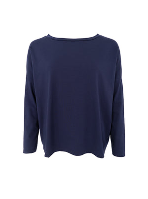 BCMAY loose ls blouse - Navy