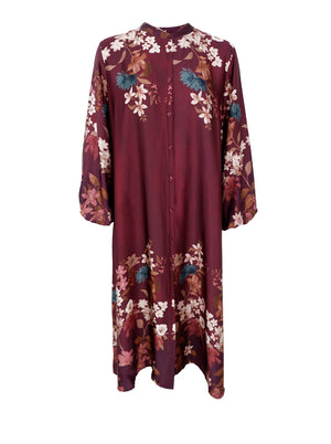 BCZENDAYA satin dress - Plum Flower