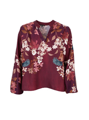 BCZENDAYA ls blouse - Plum Flower