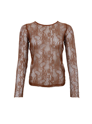 BCLARA lace blouse - Coffee