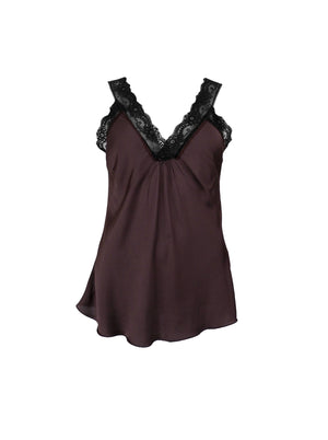 BCBEA black lace top - Coffee