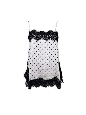 BCEVIE lace strap top - White Dot