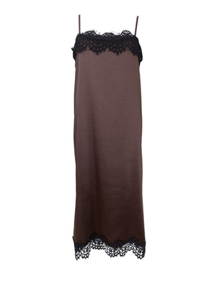 BCEVIE lace strap dress - Coffee