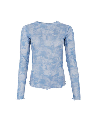 BCANNIE shimmer mesh blouse - Blue