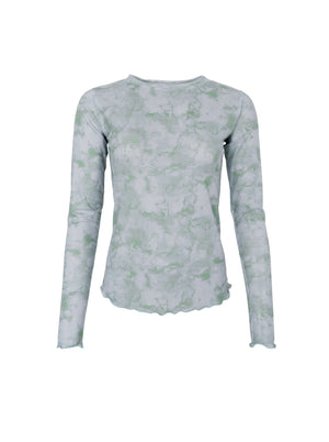 BCANNIE shimmer mesh blouse - Green