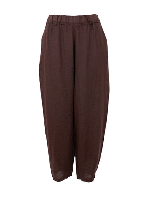 BCMELINA barrel linen pant - Coffee