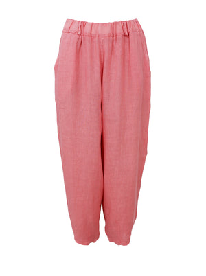BCMELINA barrel linen pant - Candy Rose