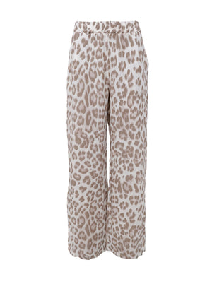 BCMELINA wide linen pant - Nougat Leo