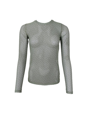BCANNE mesh blouse - Green Dot