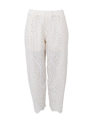 BCFREY barrel lace pant - Creme