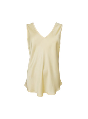 BCMABEL double v-neck top - Light Yellow