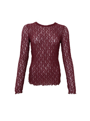 BCCECILY lace blouse - Plum