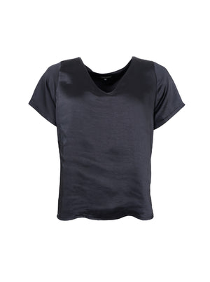 BCLUCINDA v-neck ss blouse - Black