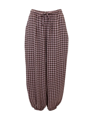 BCMALLE balloon pant - Brown Check