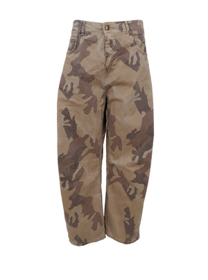 BCAILA barrel pant - Brown Camouflage