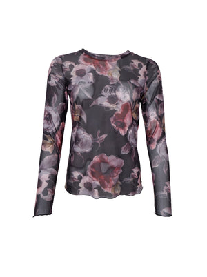BCKAMMA mesh blouse - Black Rose
